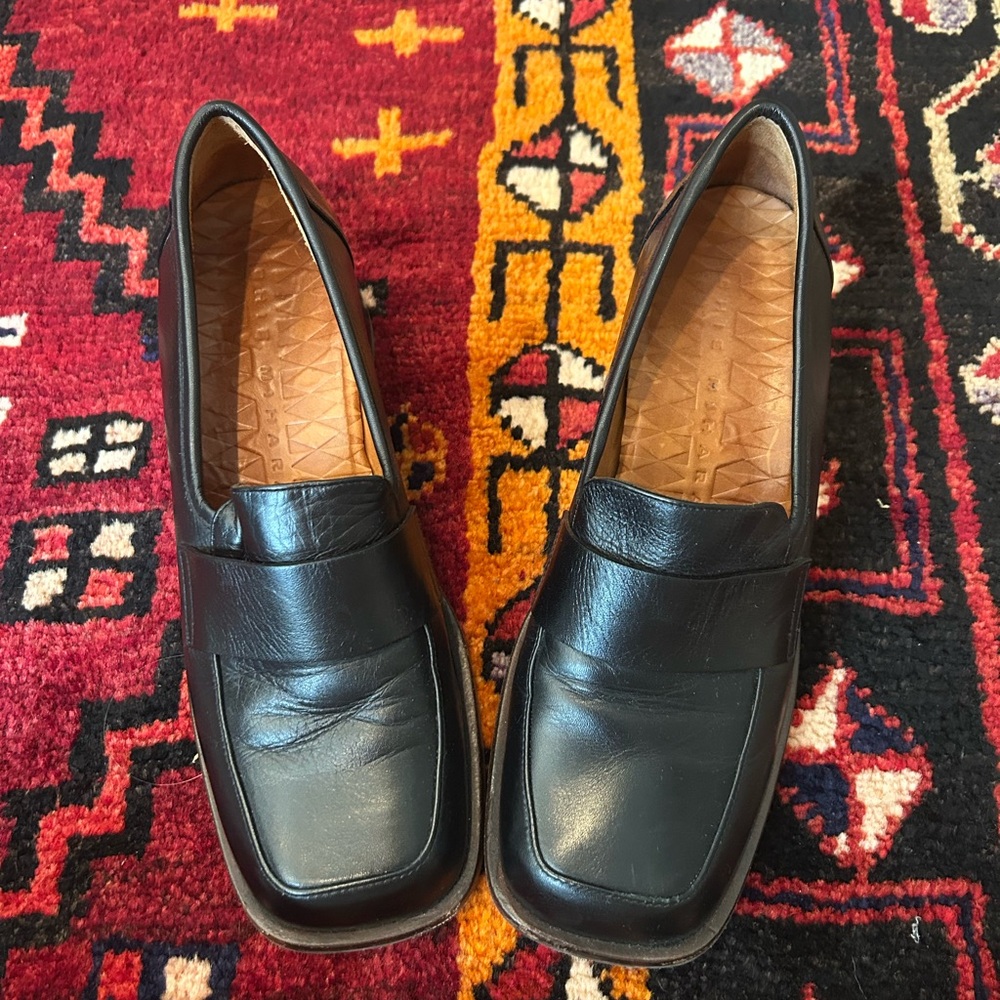 Chie Mihara Black Square Toe Loafer